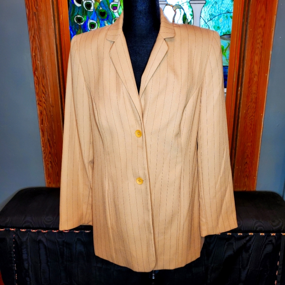 Vintage Karen Scott Striped Blazer